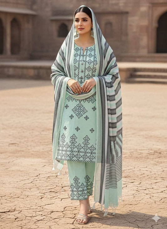 Women Embroidery Dress With Dupatta Unstitched